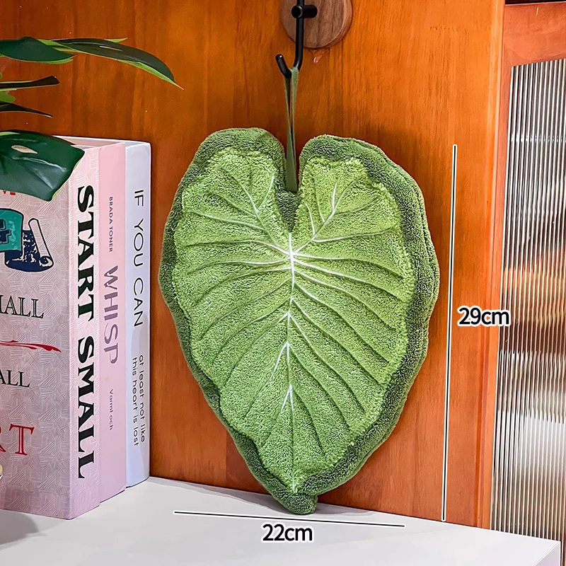 Tropical Palm and Banana Leaf Hand Towel - Soft Kitchen and Bathroom Accessory