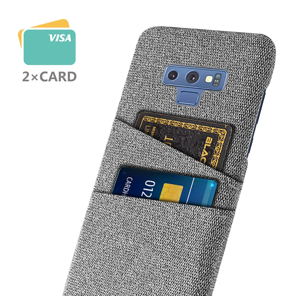 Custodia Per Samsung Galaxy Note 9 Cover Luxury Fabric Dual Card Phone Coque Per Samsung Note9 Hard Funda Per Samsung Note 8 9 Capa