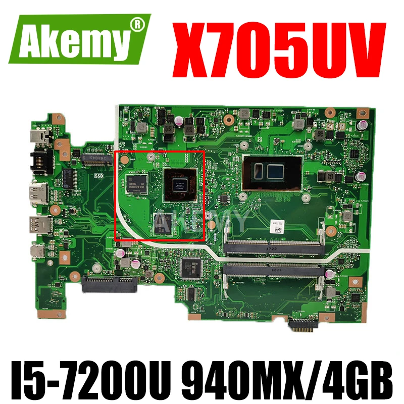 Akemy X705UV Mainboard For Asus Vivobook 17 X705U X705UQ X705UV X705