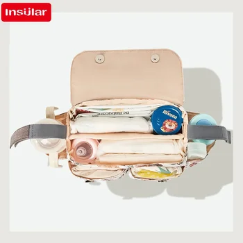 Diaper bag Cartoon Baby Stroller Organizer Nappy Diaper Bags Waterproof Buggy Pram Cart Basket Hook Stroller Accessories 6