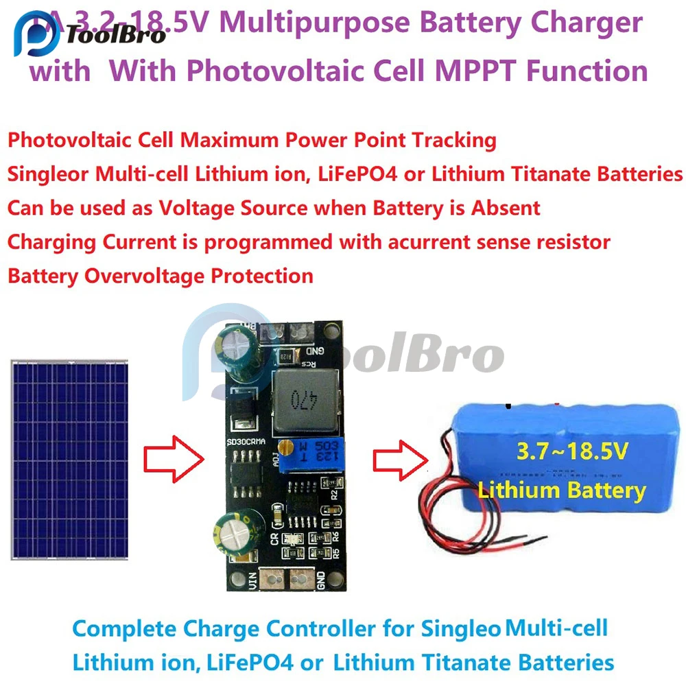 Battery Charger Module MPPT For Solar Panels DIY KIT