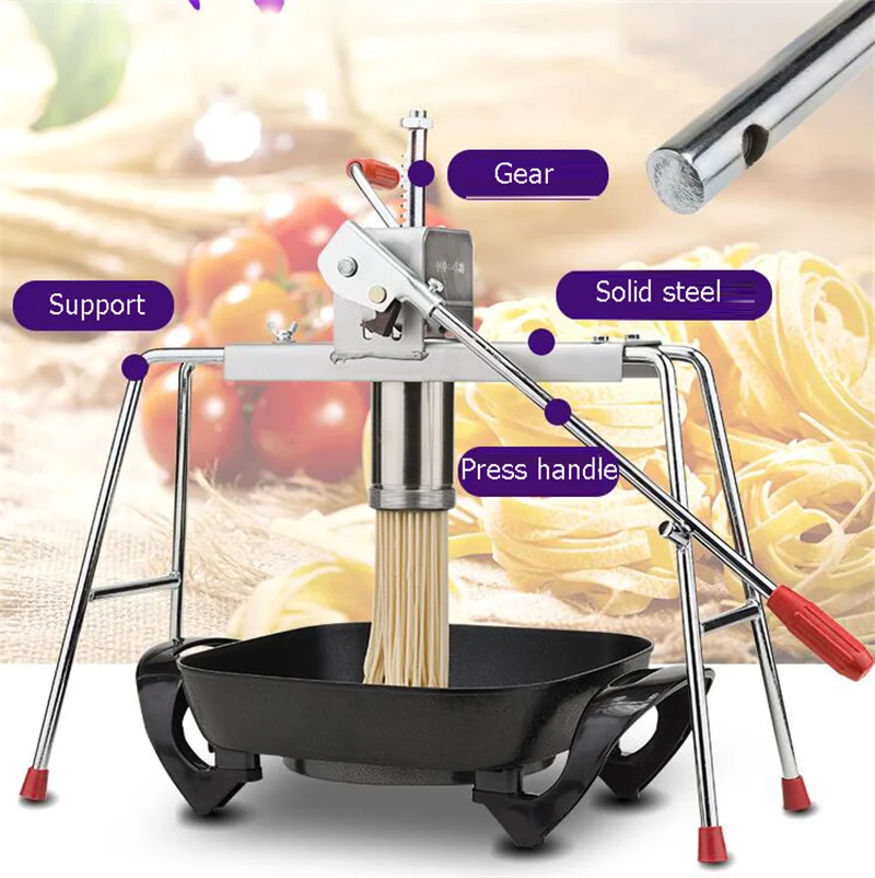 Commercial Manual Stainless Steel Noodle Pressing Maker Machine 12 Shapes Noddle Pasta Maker Press Machine