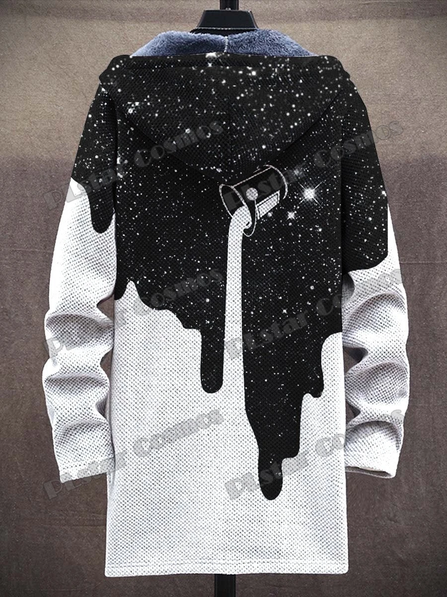 Weihnachten & Farbverlauf Streifen Muster 3D Gedruckt Herrenmode Plüsch Dicken Kapuzenmantel Winter Lässige Warme Reißverschlussjacke CM07 – Detail 10