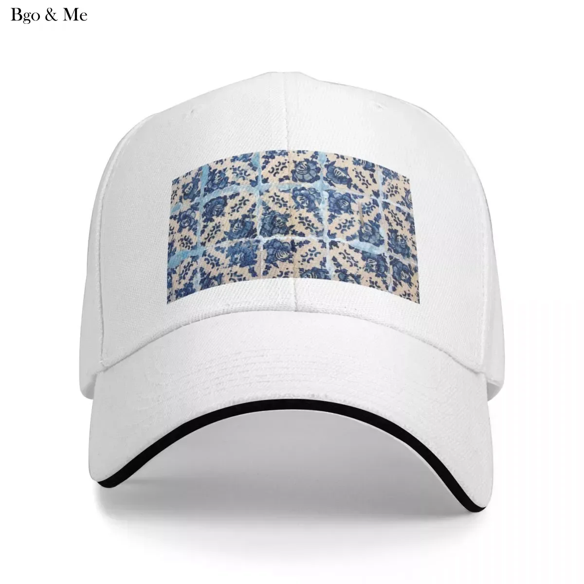 

2023 New Portuguese Azulejo Tiles Cap Baseball Cap Luxury Brand Vintage Cap For Women Men's