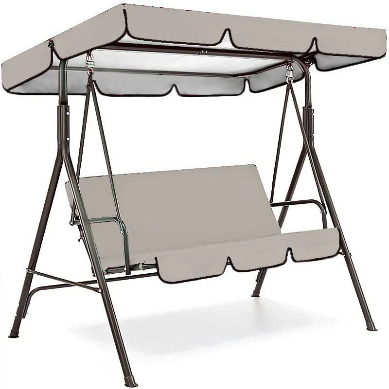 3-Seat Swing Seat and Ceiling Cover Garden Swing Hammock Tent Waterproof UV Protection Courtyard Cover (not include swing) swing cover
