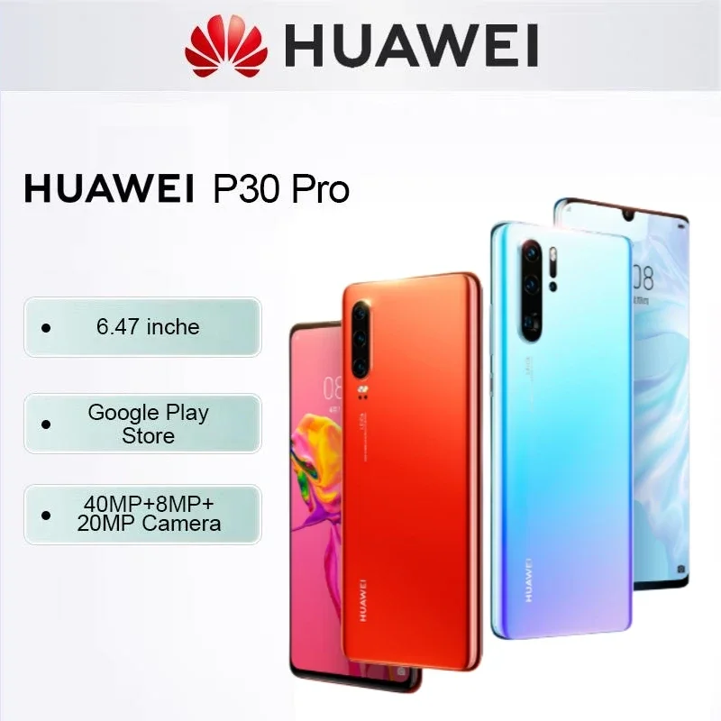 

Global HUAWEI-P30 Pro,Smartphone Android,6.47 inch,512GB ROM,40MP+32MP Camera,Cellphones Google Play Store Mobile phones