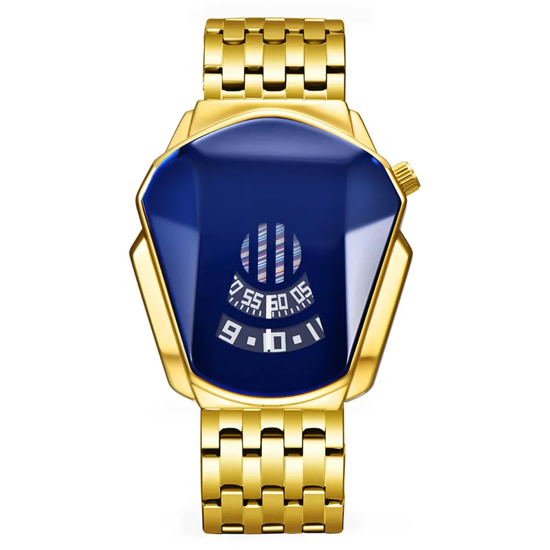 Designer exclusivo masculino relógio de quartzo, liga banda, legal