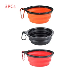 Collapsible Silicone Travel Dog Bowl - 350ml Portable Pet Food Container (3PCs)