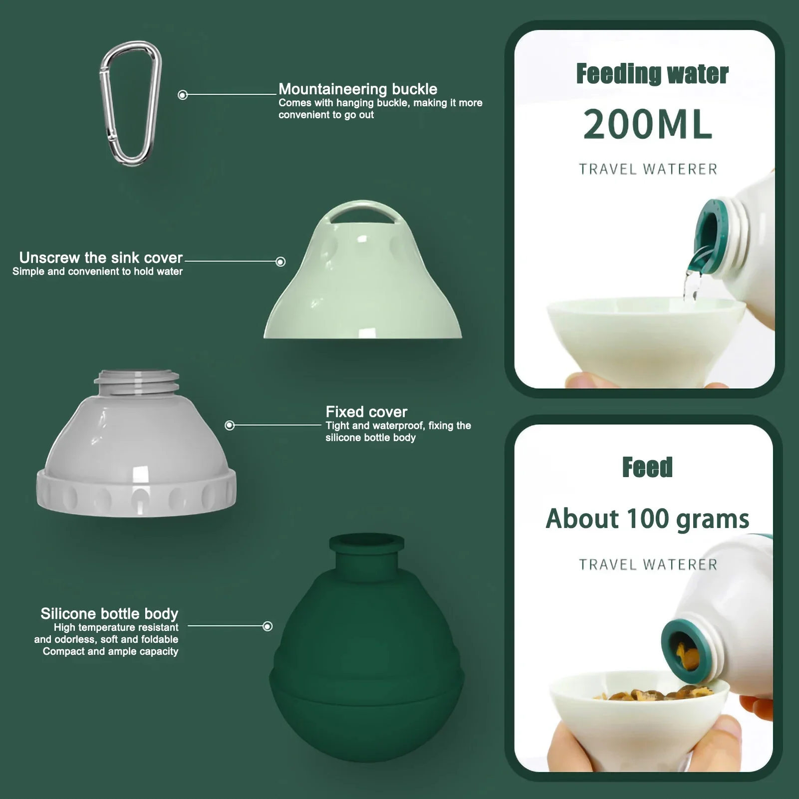 Foldable Dog Water Bottle 4