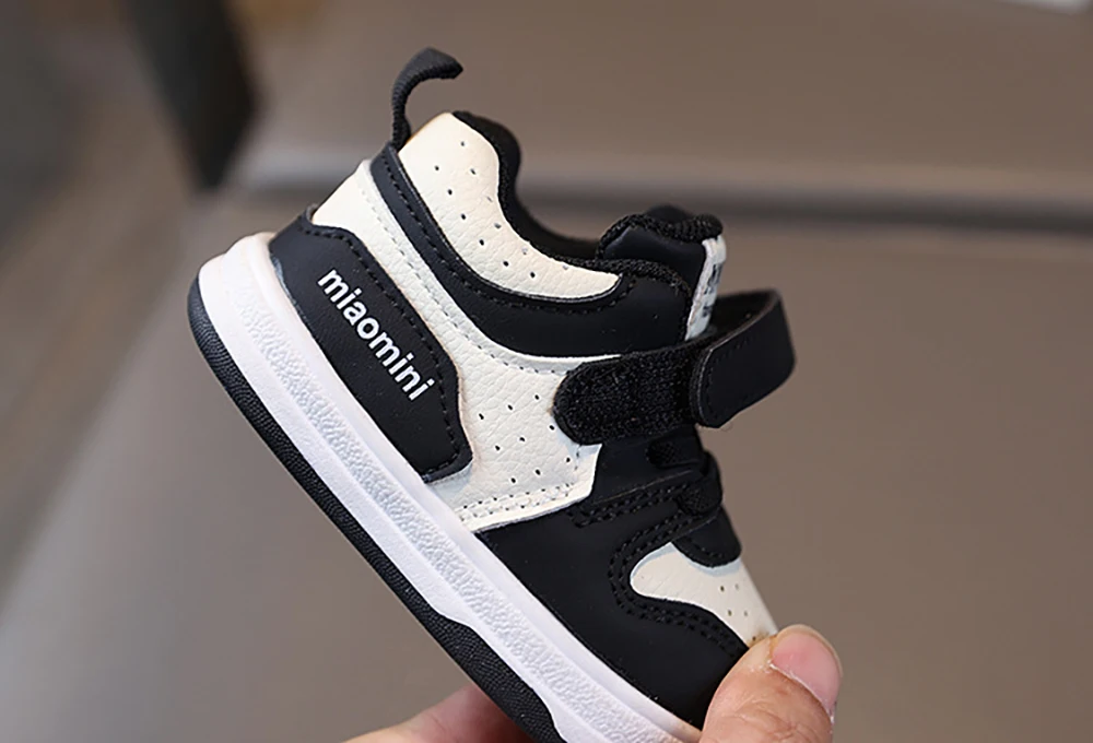 PU Leather Sport Shoes For Children Ergonomics Baby Boy's Sneakers Soft-soled Waterproof Kid's Toddler Shoes Girl's Sneakers
