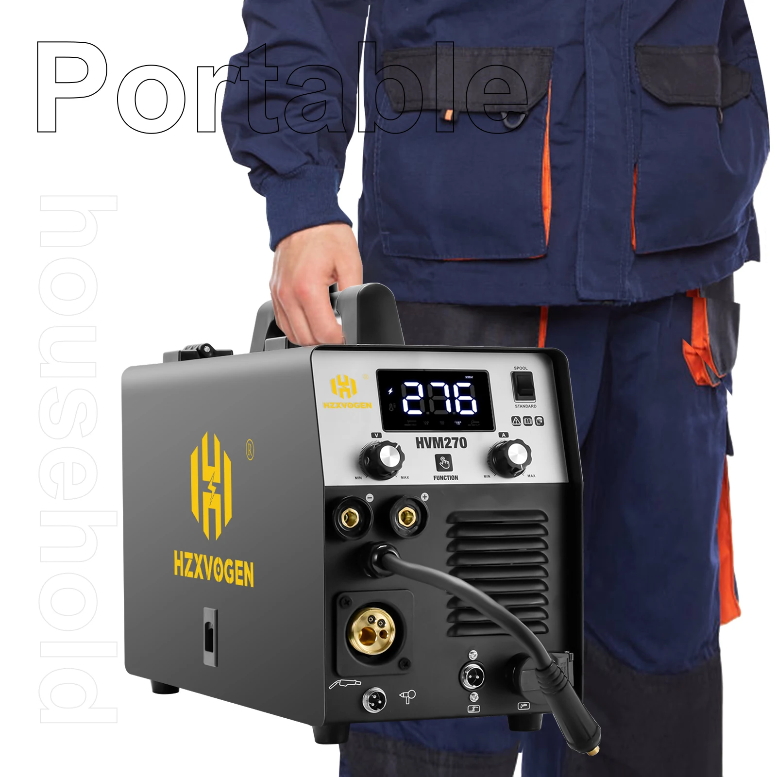 220V MIG Welding Machine LCD Screen Double Pulse MIG Lift TIG MMA Spool Aluminum Welding DC Semi-automatic MIG Welder 6