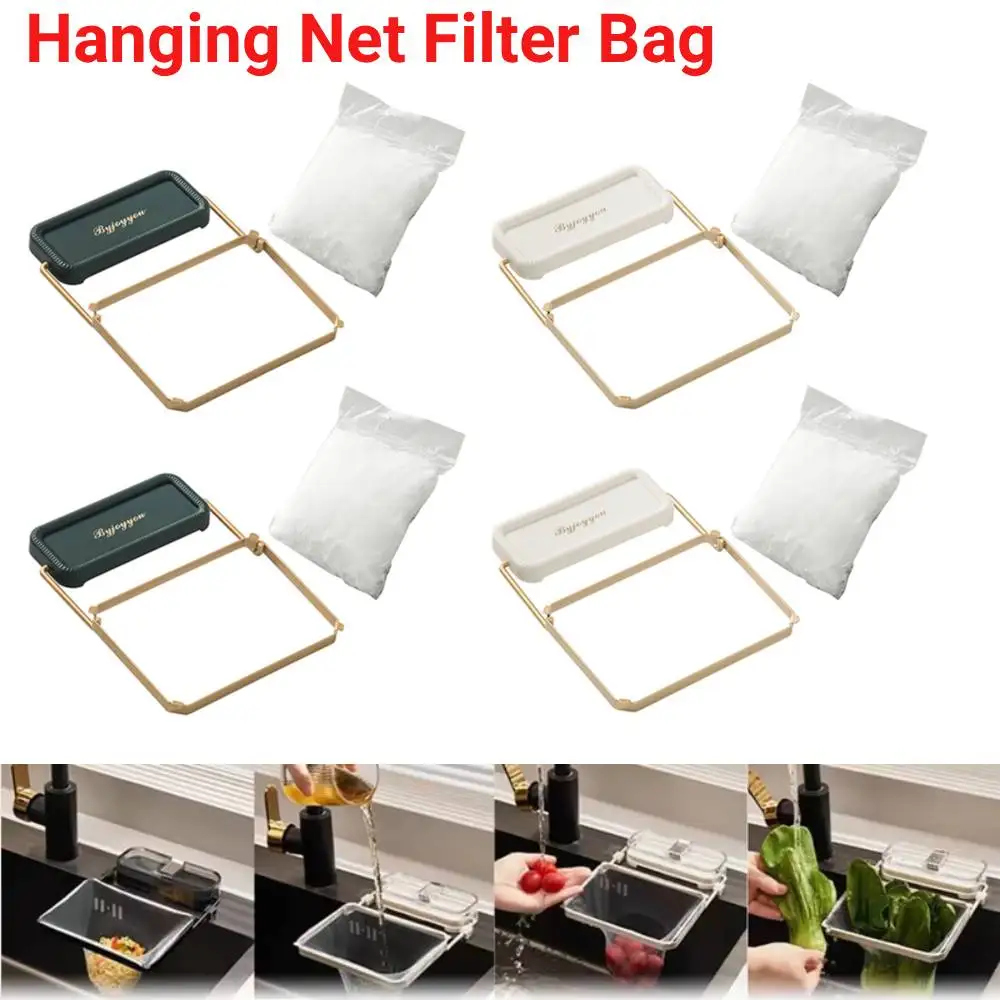 Filter Net Kitchen Kitchen Sink Filter Rack With 50pcs Net Filter Bag Foldable Multi ...