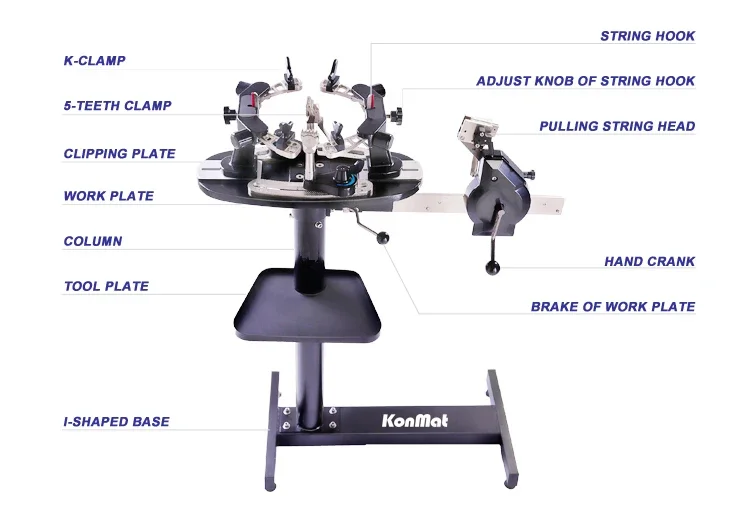 Factory Directly Table Manual Tennis and Badmintons Stringing Machine for Personal Use or Shop Use 5