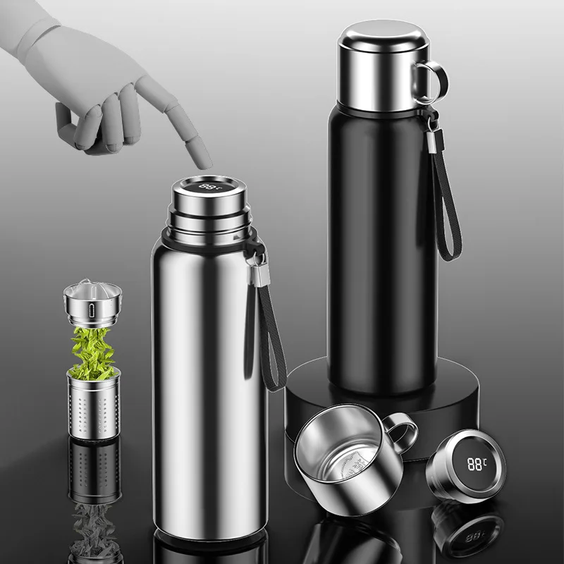 1200ML Smart Thermos Bottle – Temperature Display, Keeps Water Hot or Cold, Ideal for Outdoor Sports and Tea 2