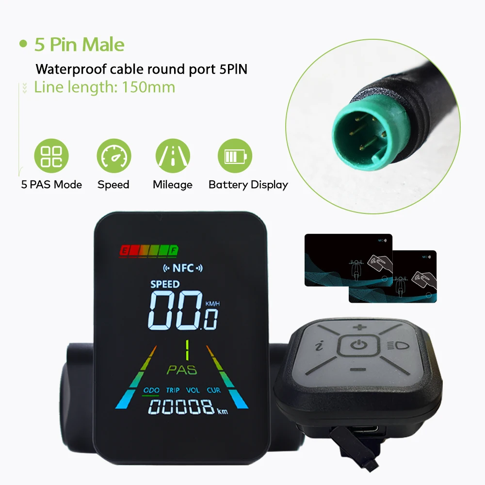 F3【UART2】Turn On The NFC Fatbike Screen E Bike LCD Display Electric Scooter Spee