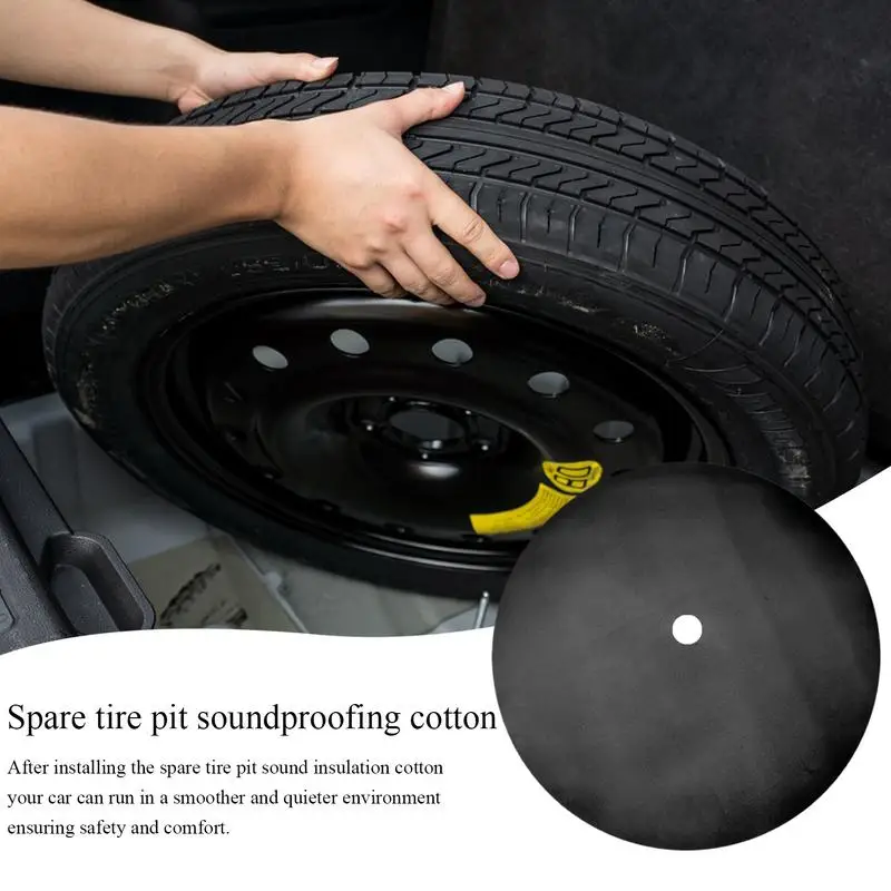HOLIDYOYO Spare Tire Sound Deadener Closed Cell Foam Pad Automotive Soundproofing Car Trunk Mat Noise Reduction Material
