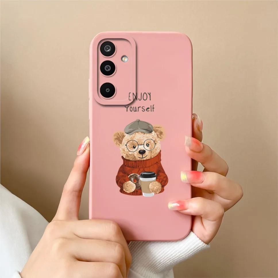 Fashion Pretty Sweet Girl Soft Liquid Silicone Protective Phone Case Cover