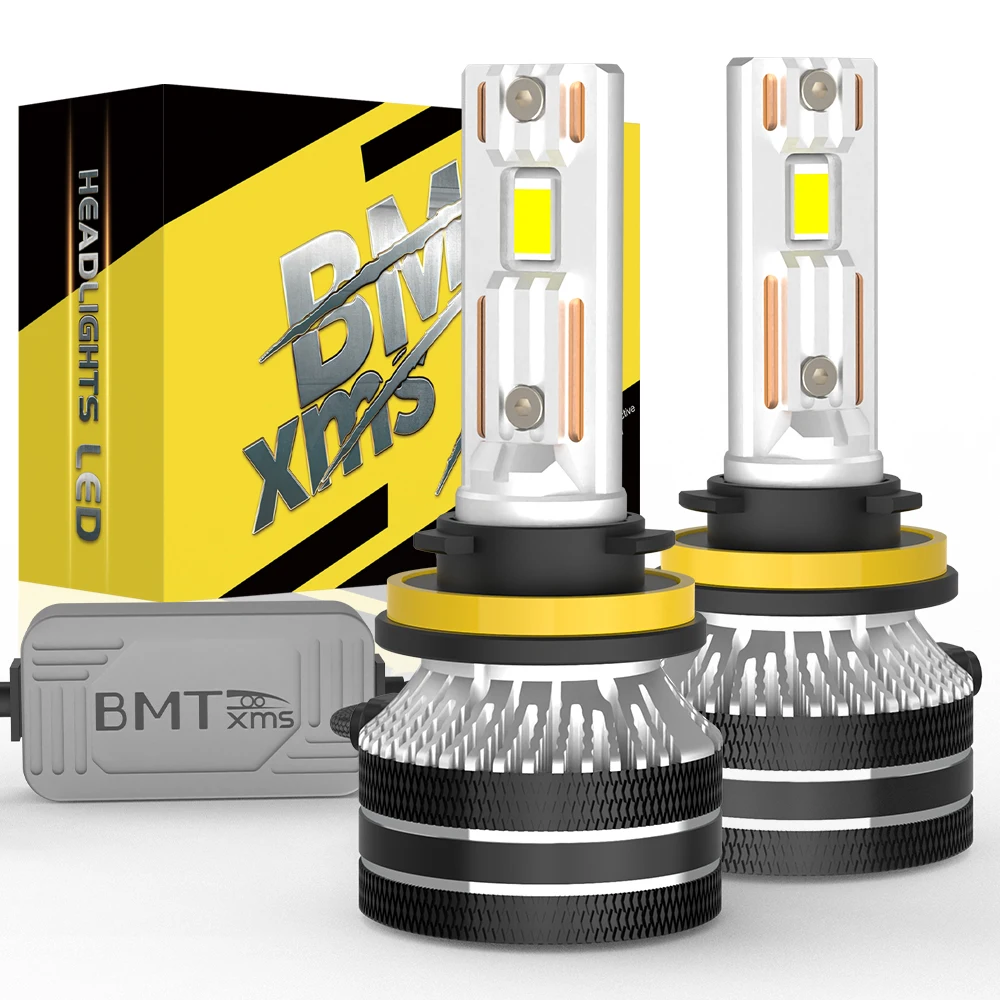 

BMTxms 2PCS H7 LED 40000LM Headlights Canbus H1 H4 H11 9012 HIR2 H8 H9 9005 9006 HB3 HB4 H13 Hi/Lo High Power Car Light 6000K