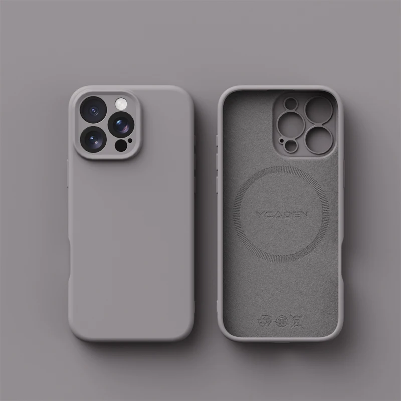 Magnetic Liquid Silicone Phone Case with Wireless Charging Soft Cover