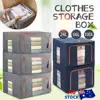Foldable Leather Clothes Storage Organizer Large Capacity Quilt Blanket Toys Closet Organizer Wardrobe Organizer Boxes Supplies 3