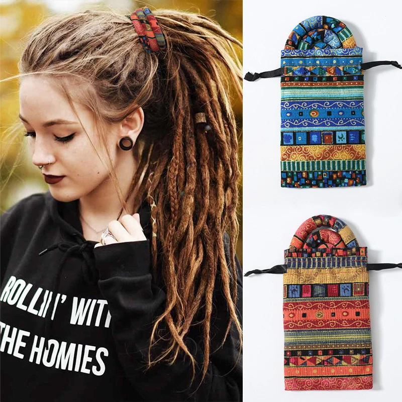 

Bendable Hair Bands Ethnic Style Hair Ropes Ties Horsetail Headband Colorful Dreadlocks Long Ponytail Holders Hair Accessories