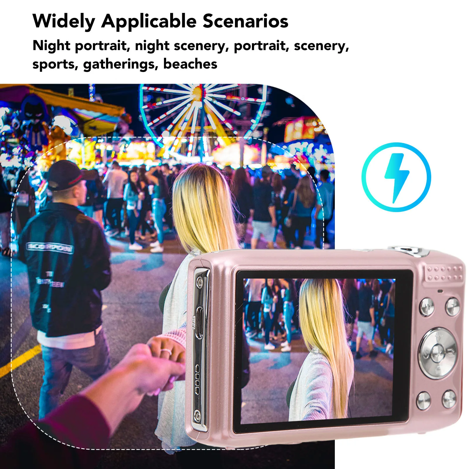 4K 디지털 카메라 디지털 카메라 2.88 인치 화면 58MP 4K HD 16X 줌 고정 초점 매크로 시간 초과 사진 디지털 비디오 카메라