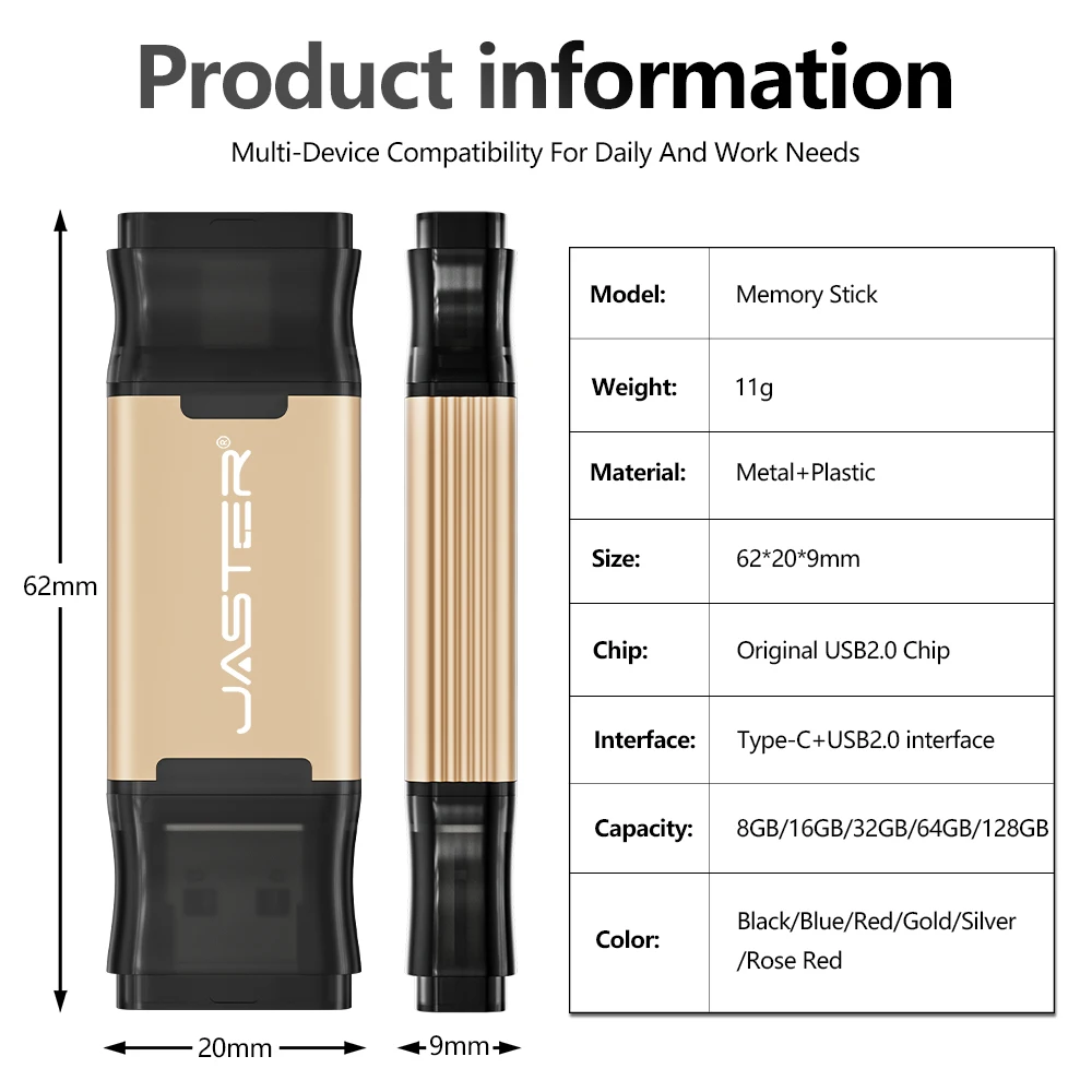 타입-C 펜 드라이브 64GB 2 in 1 OTG USB 플래시 드라이브 미니 메모리 스틱 32GB 휴대폰용 USB-C 스틱 창의적인 선물용 펜드라이브 16GB 8GB