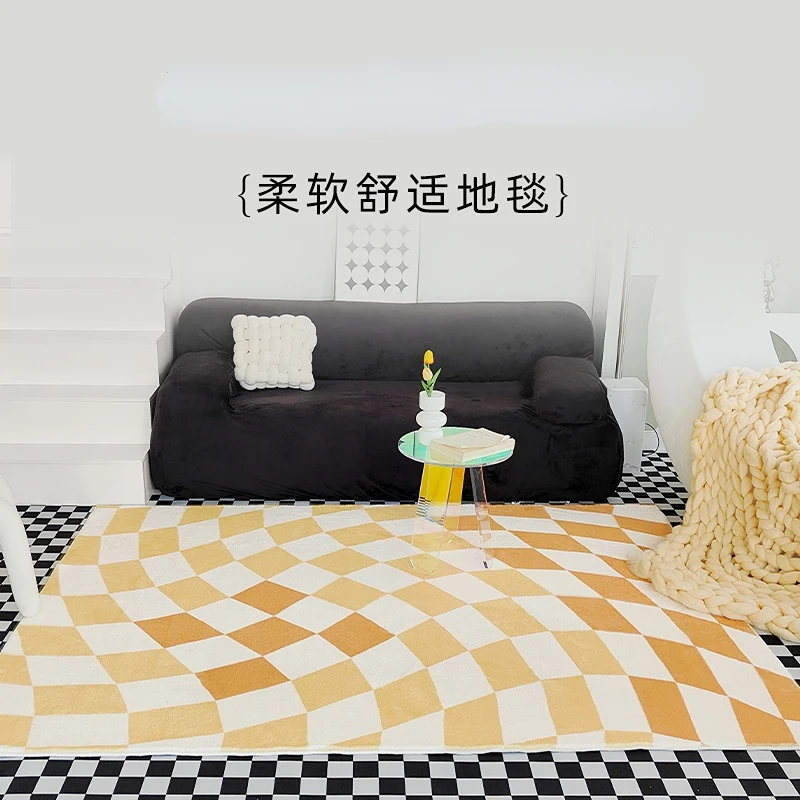 Plush rug mat sofa coffee table mat Nordic living room floor mat bedroom carpet room