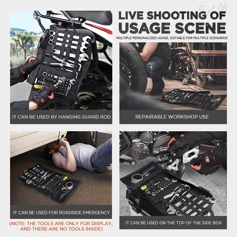 Motocentric MC-0130 공구 가방 렌치 롤 휴대용 보관함 - Image 6