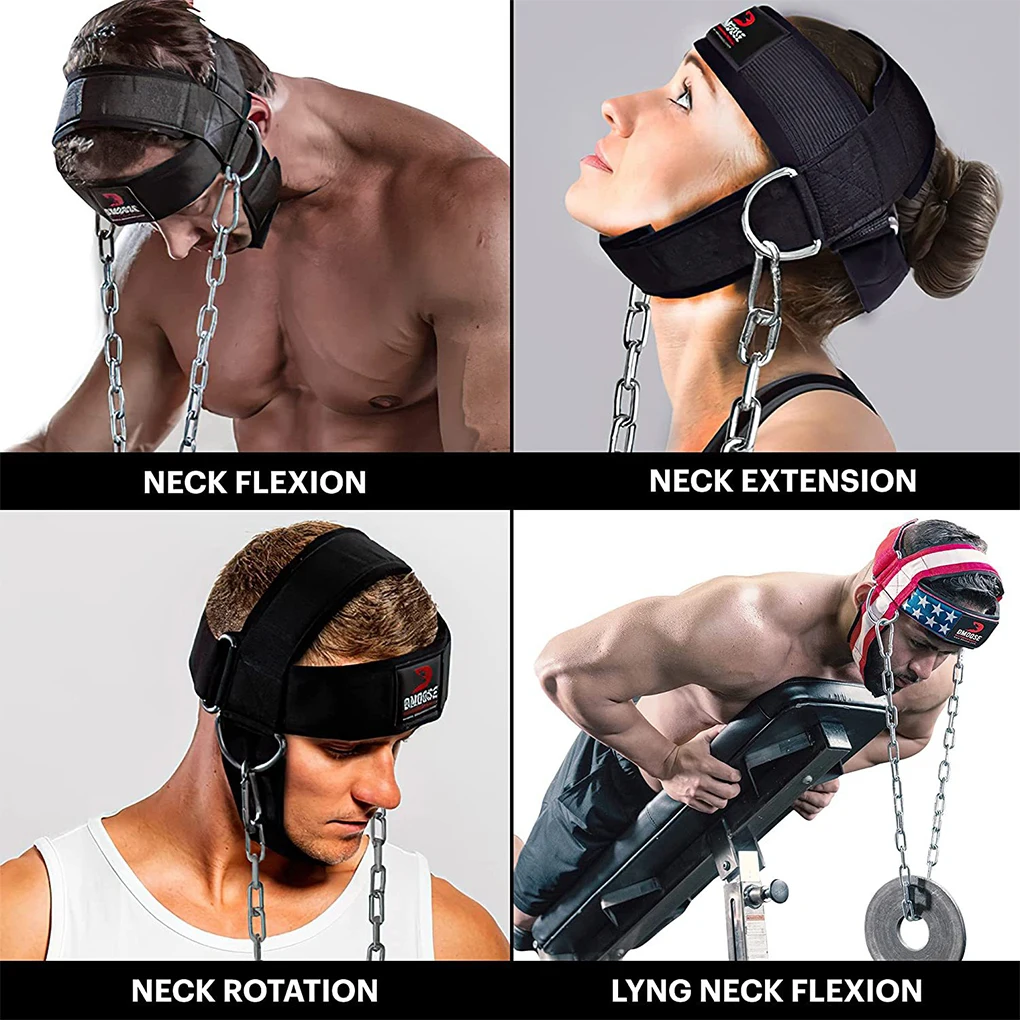 Head Neck Training Head Harness Body Strengh Exercise Strap Adjustable Neck Power Training Tool Gym Fitness Weight Bearing Cap