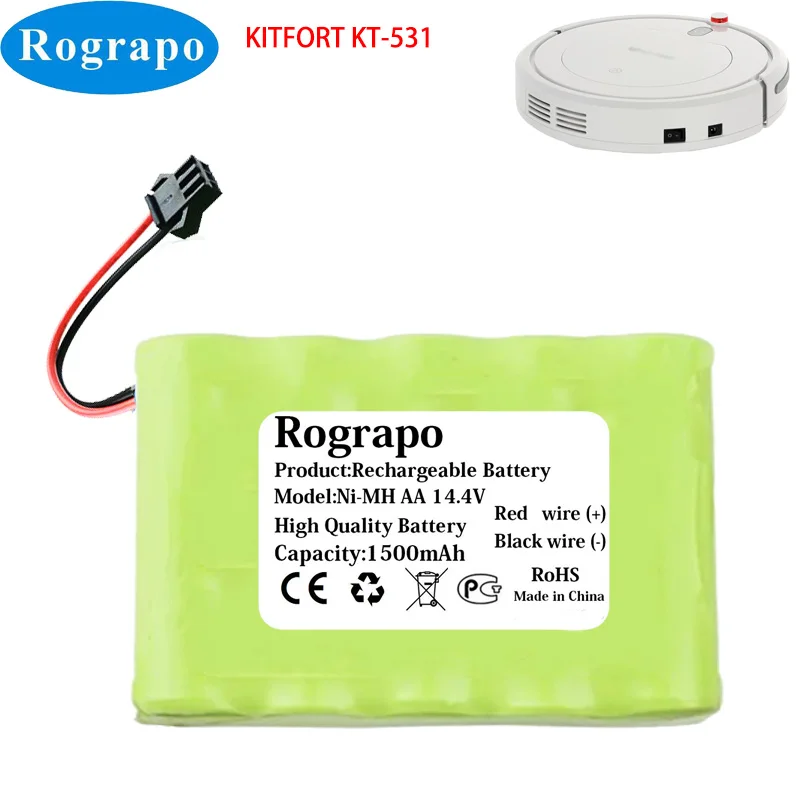 Robot Vacuum Cleaner Battery rechargeable battery vacuum cleaner battery 14.4V 1500mAh Li-ion for Kitfort KT-531 KT531 Robotic