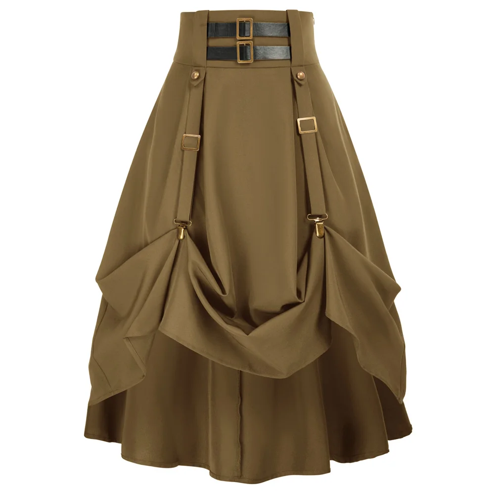 SD Women Renaissance Skirt Elastic High Waist Length Adjustable A-Line Vintage Skirt Y2K Ladies Vintage Fashion Female Clothes