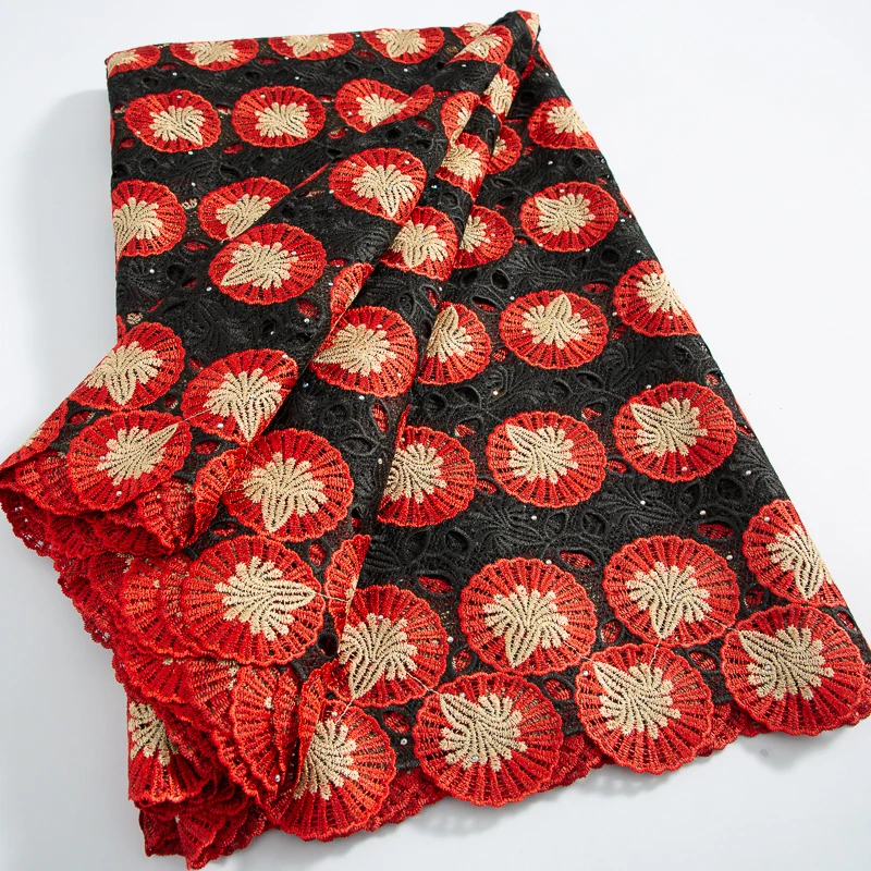 

Black African Lace Fabric 2024 High Quality Water Soluble Crystals French Cord Guipure Lace Fabric for Women Elegant Dress A3746