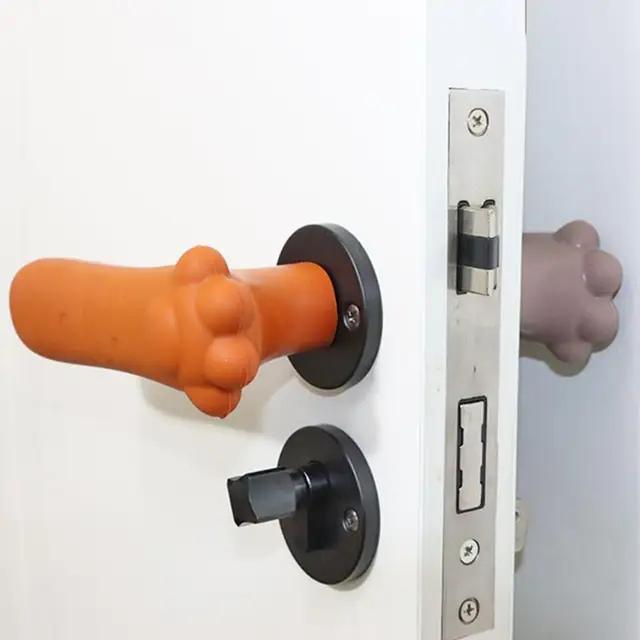 Ajtófogantyú Fedele Jó Keménységgátló Szilikon Aranyos Macska Mancs Alakja Ajtó Fogantyú Őr Védő Otthoni Kellékek - Image 4