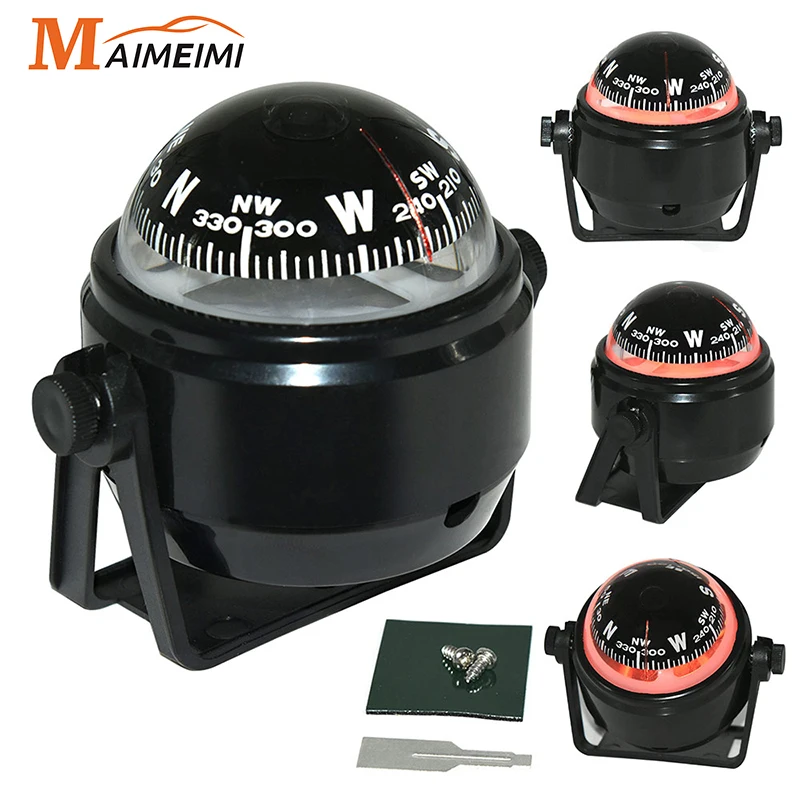 Bussola marina girevole ad alta precisione Bussola marina milare elettronica per barche Veicolo Bussola per auto Luce notturna a LED Fornure per auto  34