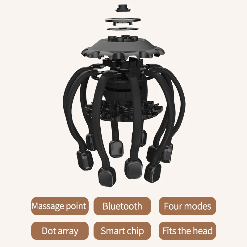 Bluetooth Octopus Scalp Massager