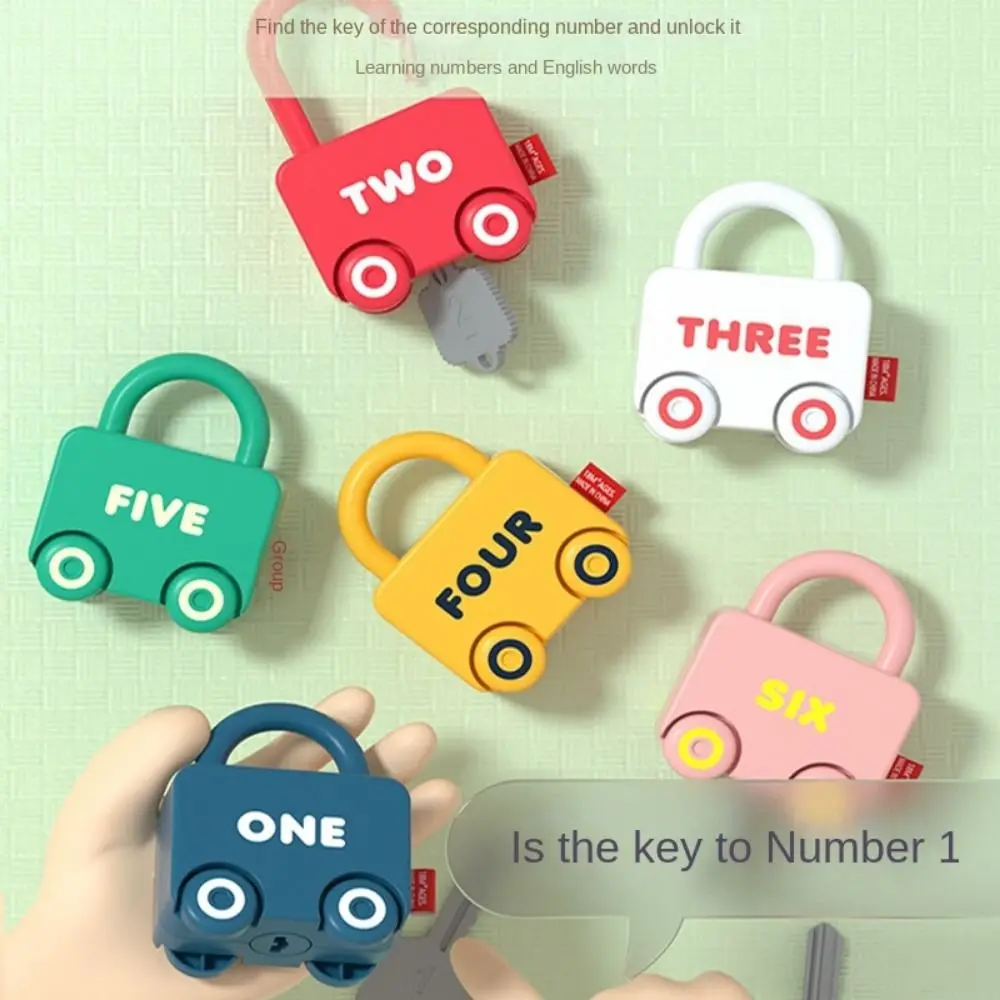 

For Kids Educational Toy Games Number Matching Learning Lock Lock Toys Key Car