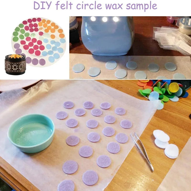 Description Picture 3 of itemChzimade 500/1000Pcs White 20/25/30/40mm Round Felt Circle Pads Die Cut Appliques DIY Cardmaking Sewing Craft