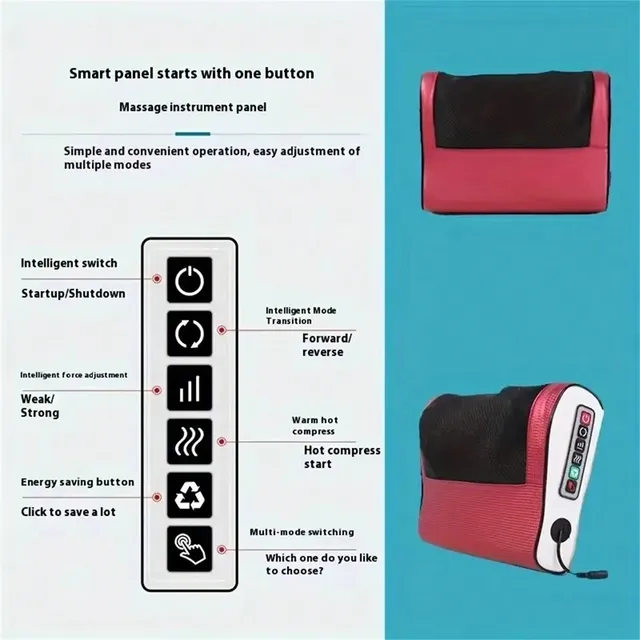 A Household Neck And Back Kneading Tool, Equipped With Multiple Adjustable Hot Compress Massage Functions 4