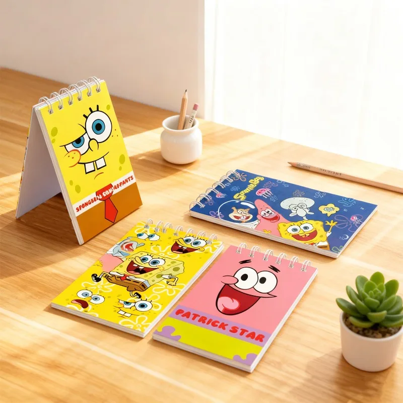 Hot SpongeBob SquarePants Series Theme Notepad Cartoon Character Creativity Print Portable Diary Coil Stationery Supplies