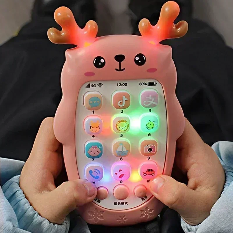 Phone Toy Baby Bilingual Telephone Teether Music Voice Toy Early Educational Learning Machine Electronic Children Gift
