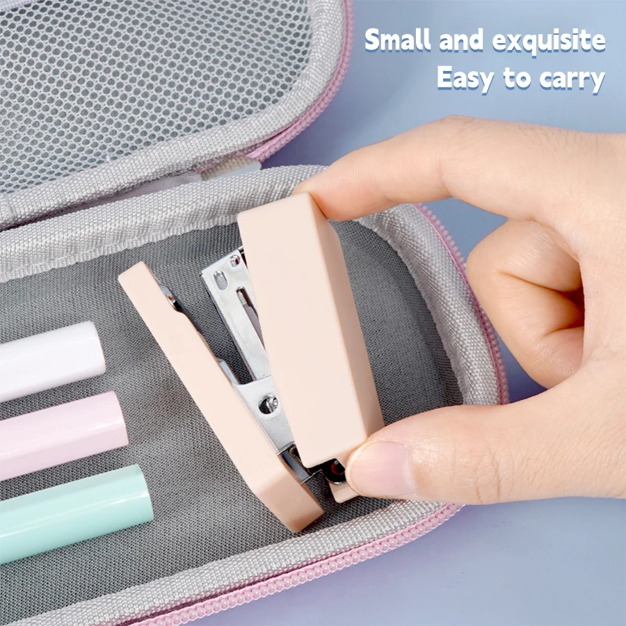 Mini multifunctional Stapler Set Comes with 1,000 Staples for Students to Bind Test Papers Stationery School Office Supplies