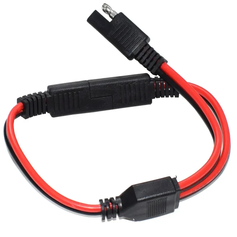 DIY 30cm 1 to 2 SAE Power Extension Cable Adapter Connector 2 Pin Quick Connect Disconnect Plug SAE Power Extension Cable 18AWG