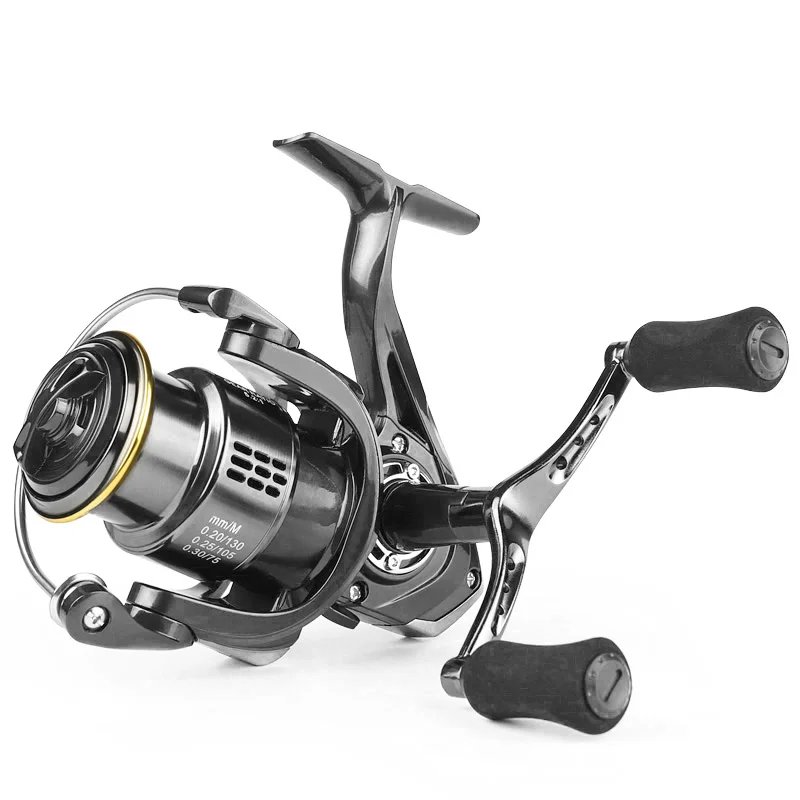 TAKUMI Reel Fishing 1000-3000 2500 Max Drag 18kg 5.2:1 Spinning Reel Double  Handle Grip Fishing Goods Fresh Pesca Fishing Reel