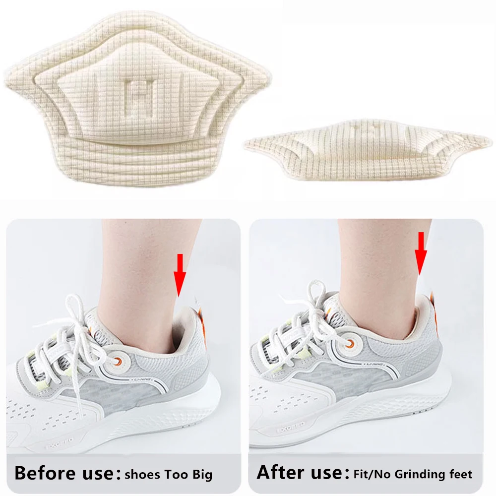Heel Cushion Protector 10Pcs Foot Pads For Shoes Patch Heel Pads For Sport Shoes Too Big Reduce Size Filler Insert Heel Protectors Stickers heel cushion protector