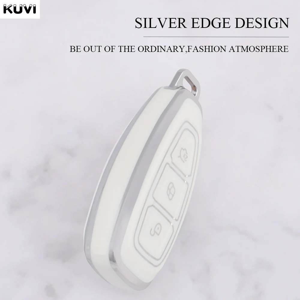 Key Case Cover TPU Car Remote Smart Key Case Cover Shell Fob For Ford Focus 3 4 ST Mondeo MK3 MK4 Fiesta Fusion Kuga 2013 2014 2015