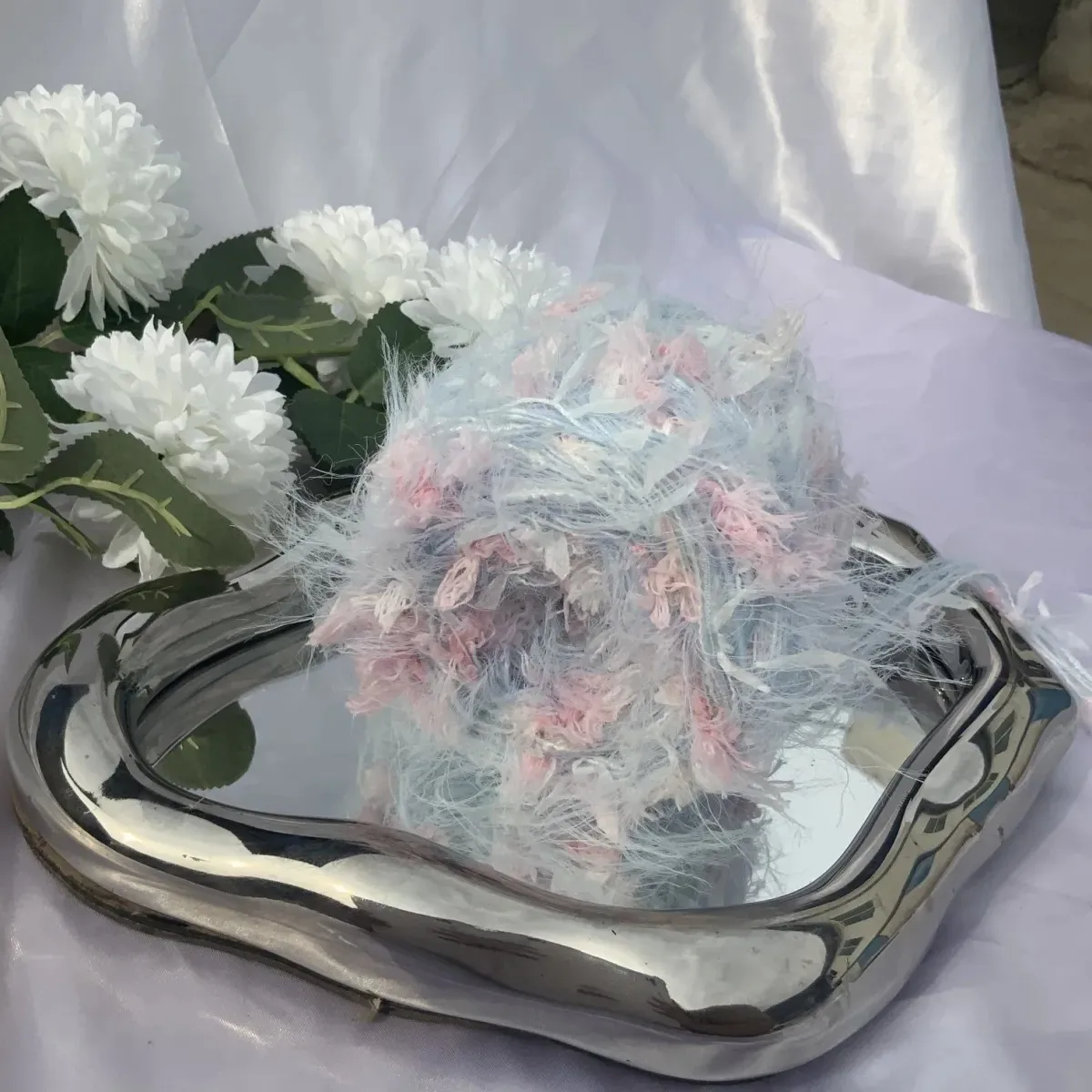 핸드믹스드 얀 롱헤어 바다말 털 니팅 신모델 DIY 유명 인터넷 핸드우븐 대형 털실볼 스노우즈 브랜드
