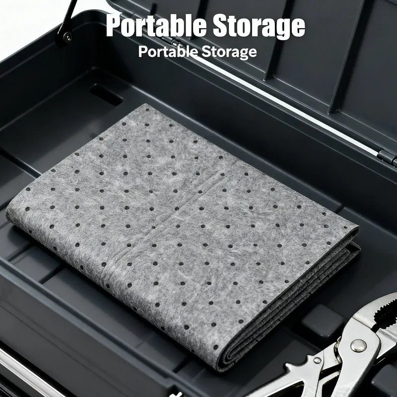 Oil Absorbent Pads Spill Absorbent Mats Oil Spill Pads for Oil-Based & Water-Based Fluids Liquid Home Garage Fluid Catch Mat