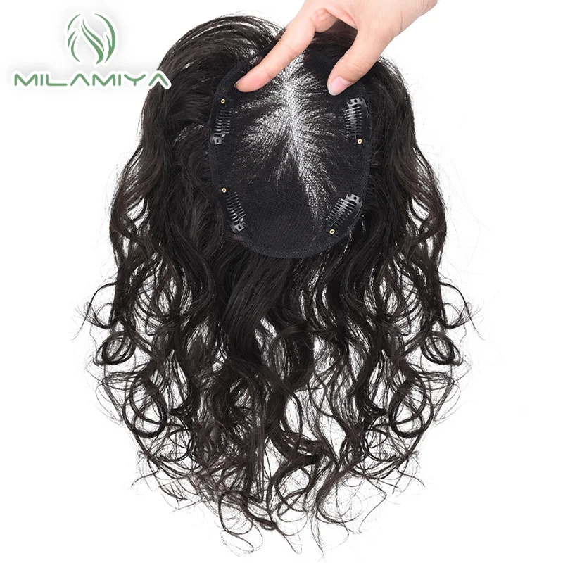 Women Real Hairpiece Women's Wig Clip In Hair Piece Hand Made