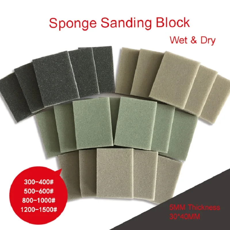 

10Pcs Sanding Sponge Disc Grit Ultra Fine Wet Dry Soft Foam Sand Block Sandpaper for Model Fiberglass Plastic Polishing Grinding